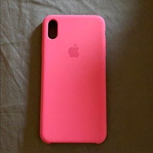 Apple silicone iPhone XS Max case hibiscus